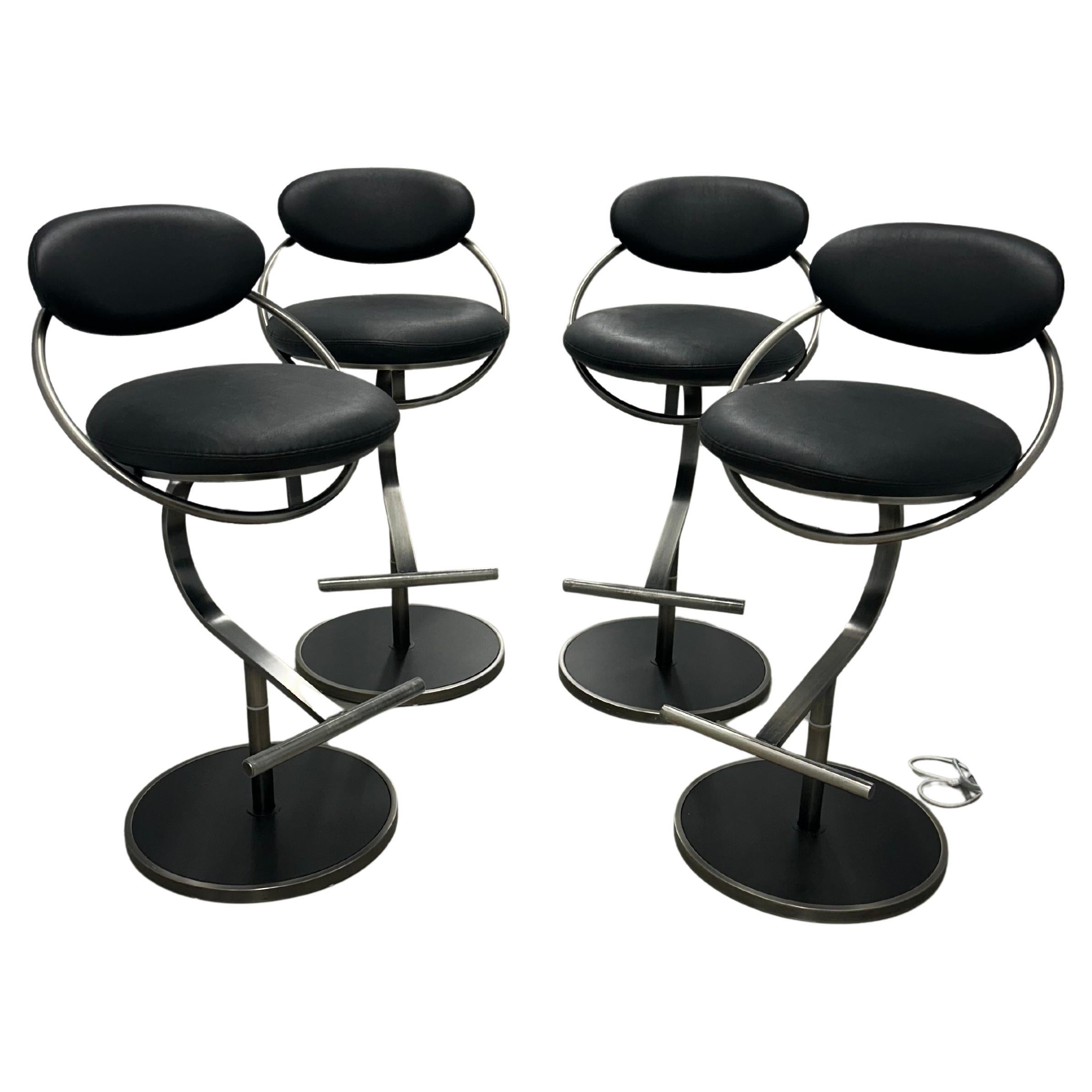 Design Institute of America, chrome and leather barstools