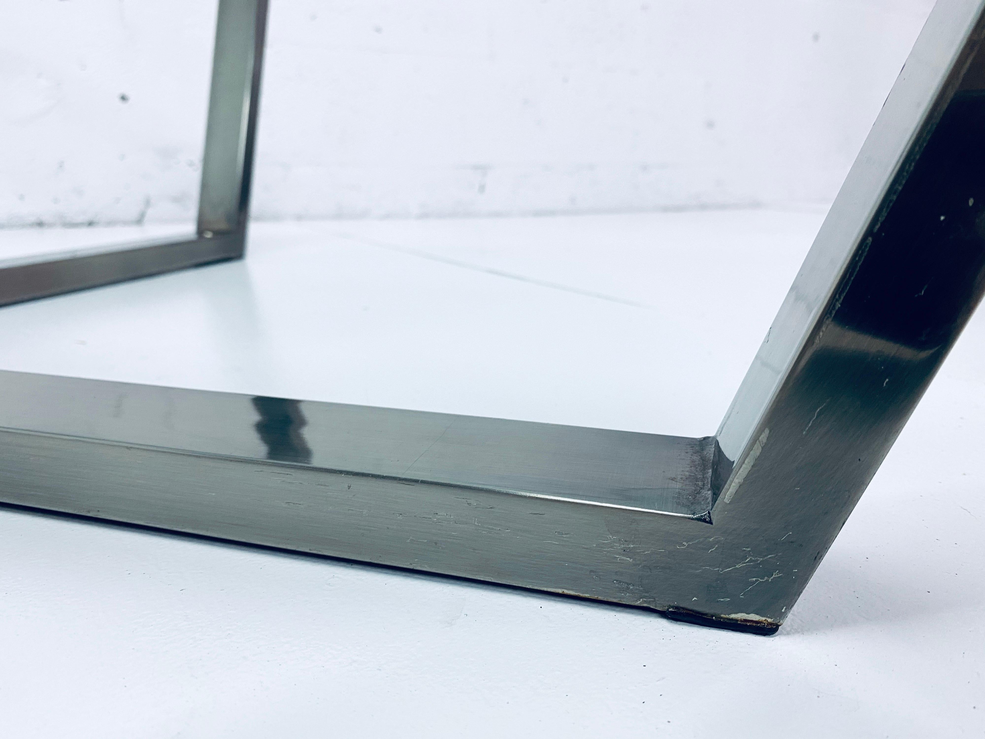 Table basse DIA en verre et chrome brossé du Design Institute of America en vente 7