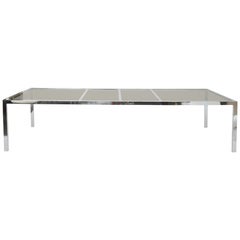 Design Institute of America Glass and Chrome Dining Table