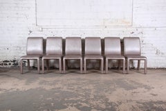 Design Institute of America Mid-Century Modern Upholstered Parsons Dining Chairs