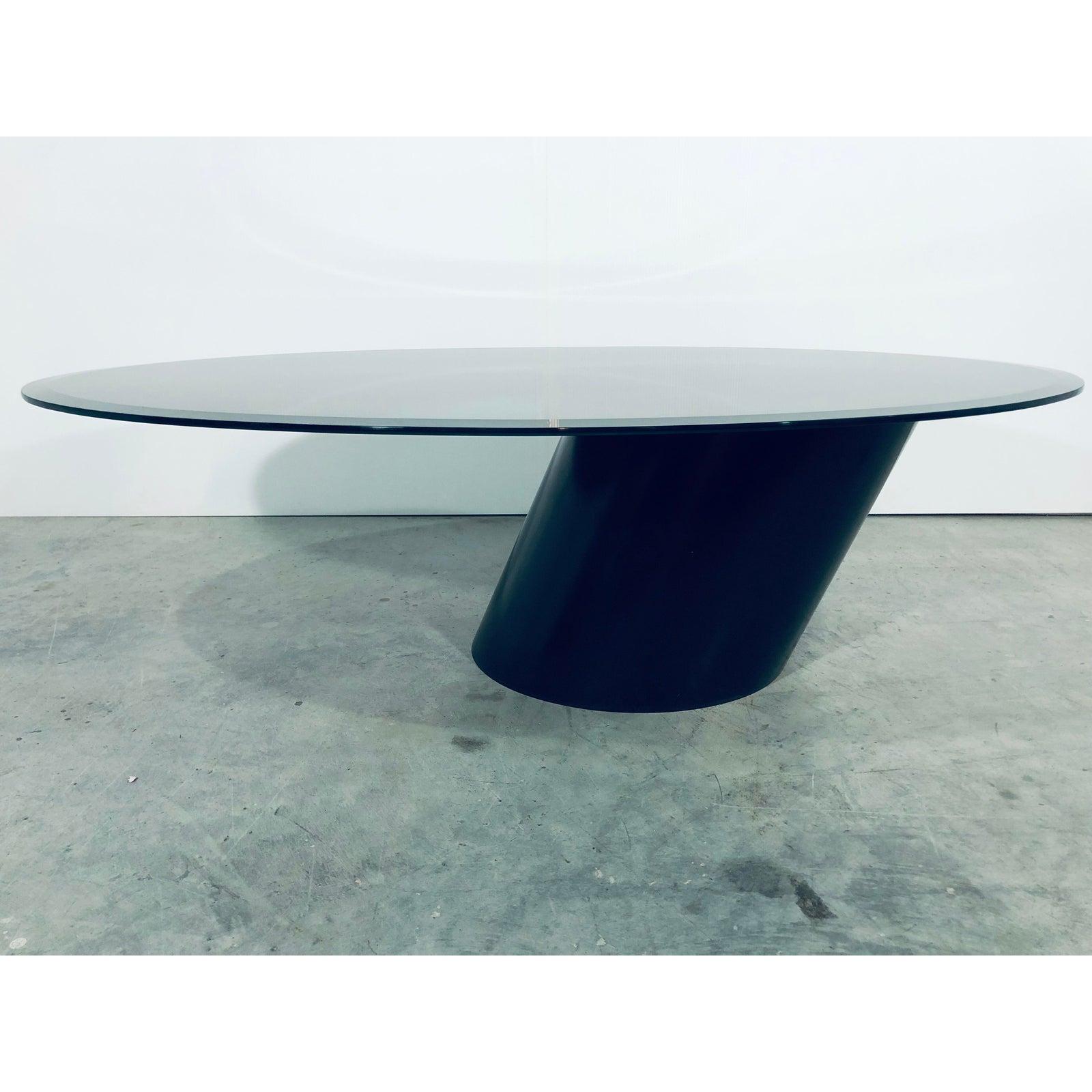 Late 20th Century Design Institute of America Post Modern Cantilevered Coffee Table For Sale
