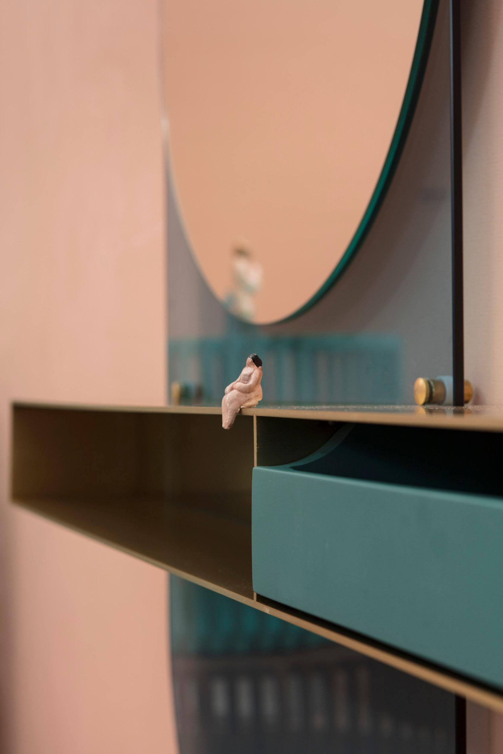 Design Italienischer Spiegel von Mauro Accardi und Silvia Buccheri für Medulum (Moderne) im Angebot