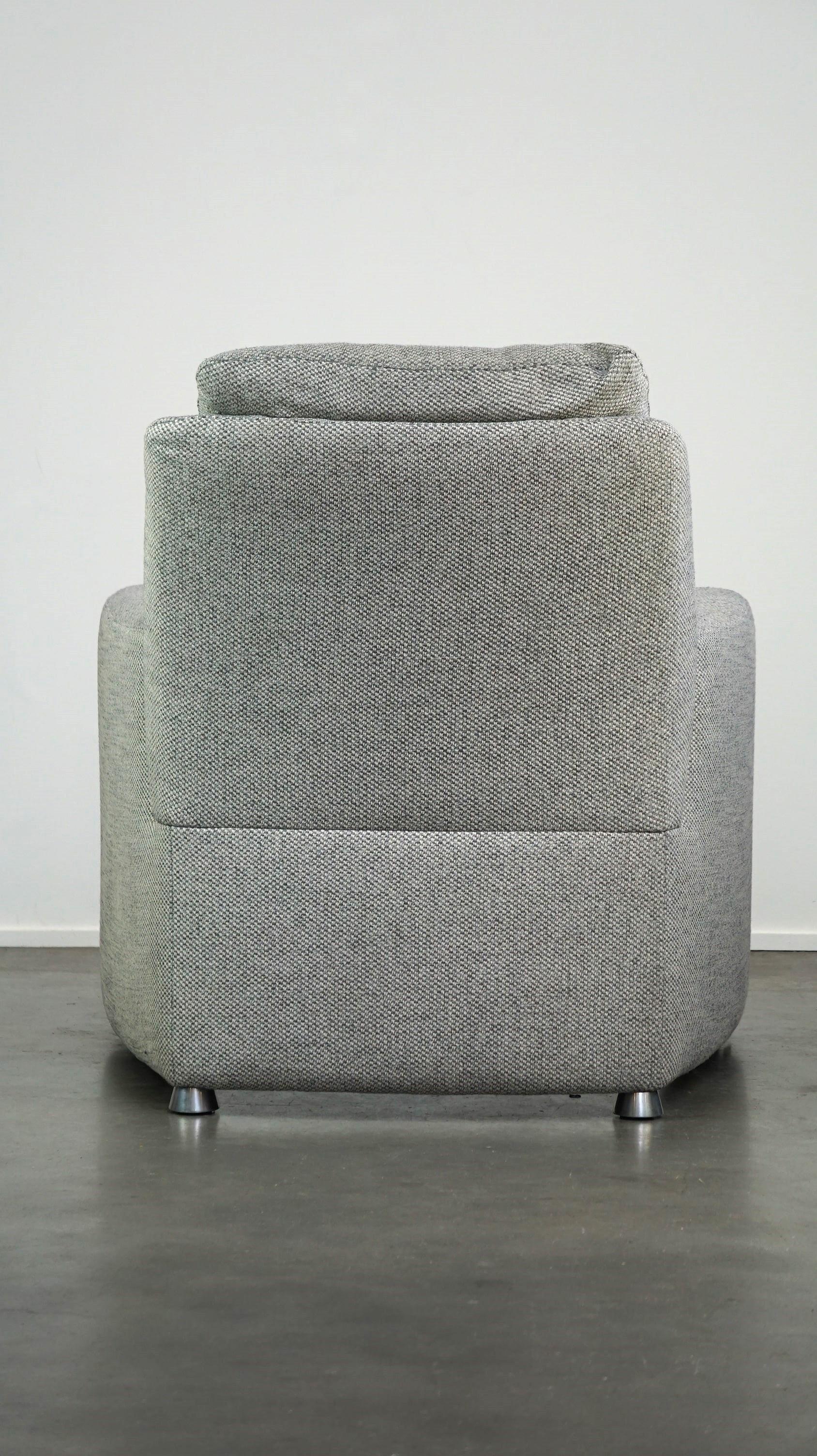 Design Leolux Sessel Modell Fidamigo in dickem grauem Stoff im Zustand „Gut“ im Angebot in Harderwijk, NL
