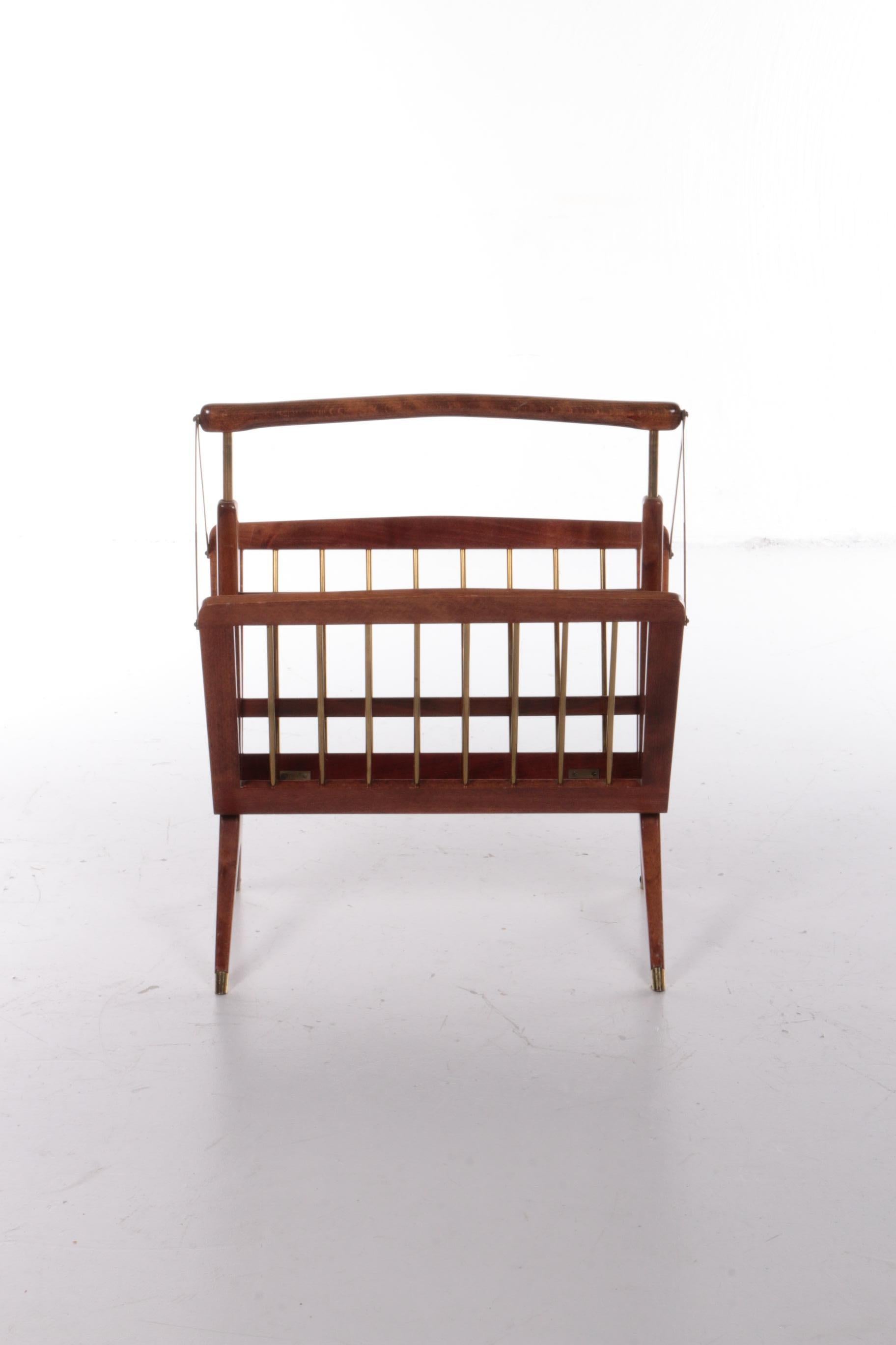 Design Magazine Rack by Cesare Lacca 1960, Italy For Sale 5