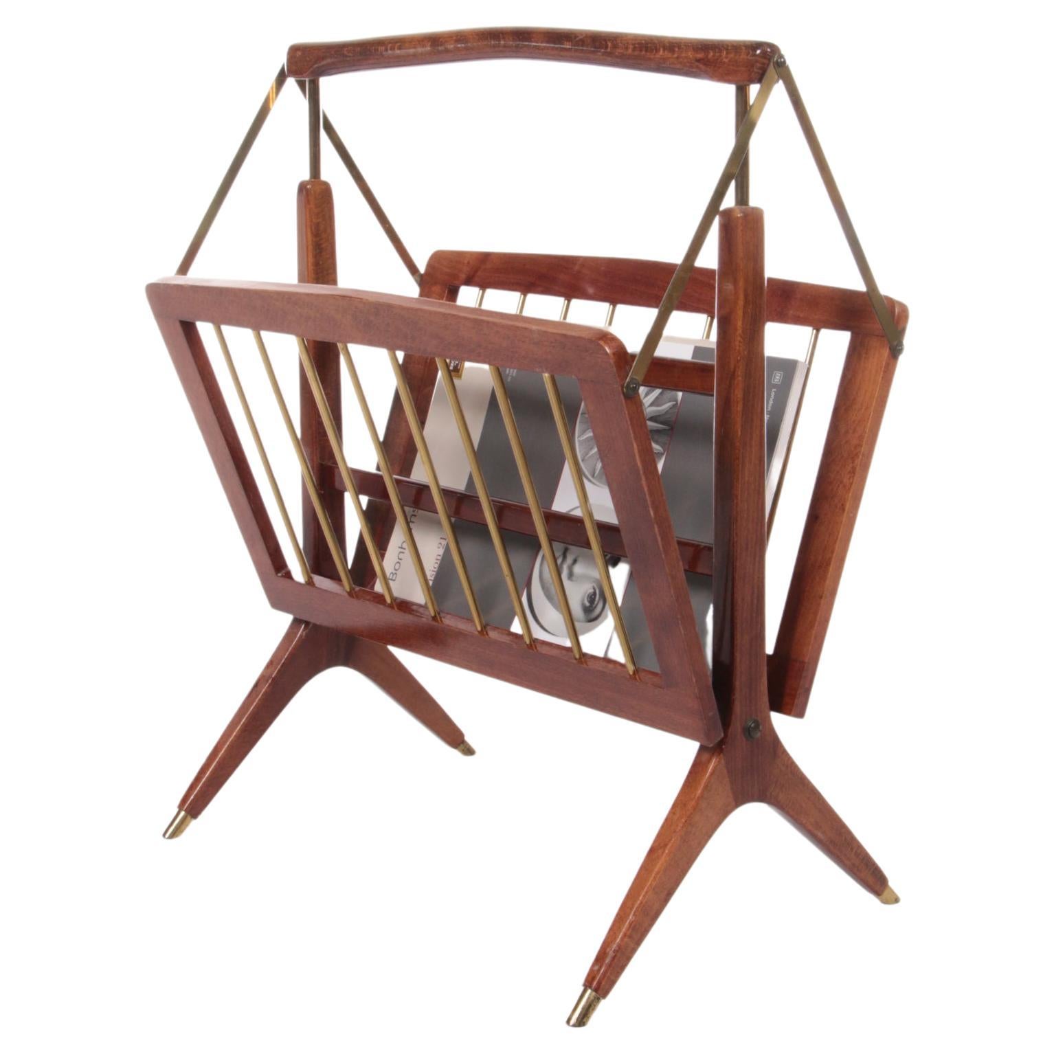 Design Magazine Rack by Cesare Lacca 1960, Italy For Sale