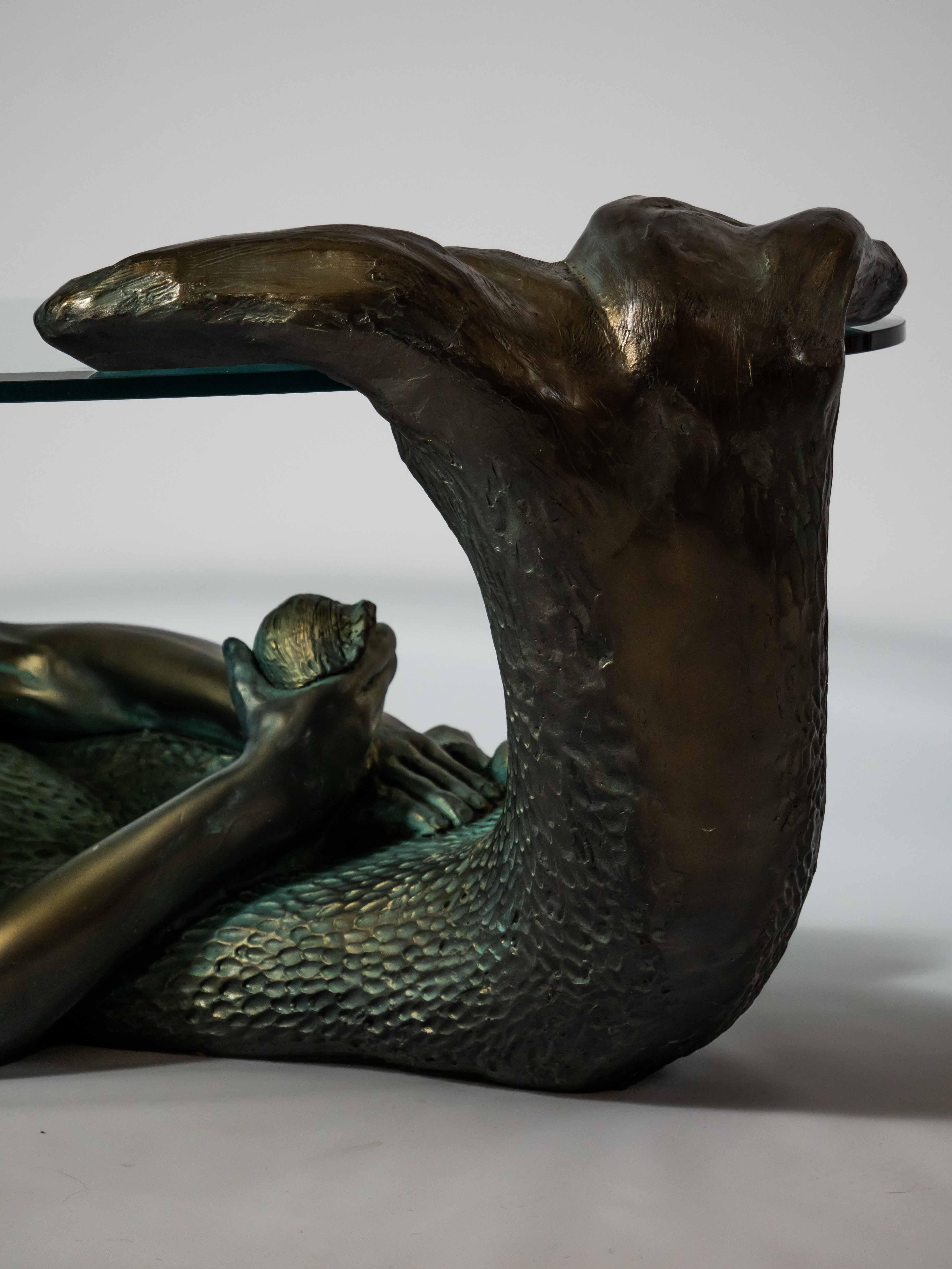 Design mermaid coffee table signed 4