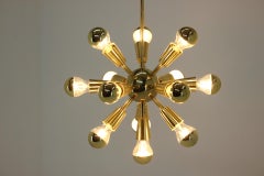 Design Midcentury Brass Pendant, Sputnik, 1970s