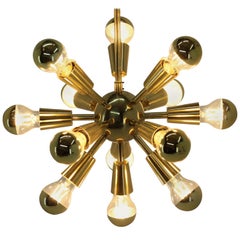 Pendentif en laiton design mi-siècle Sputnik, années 1970