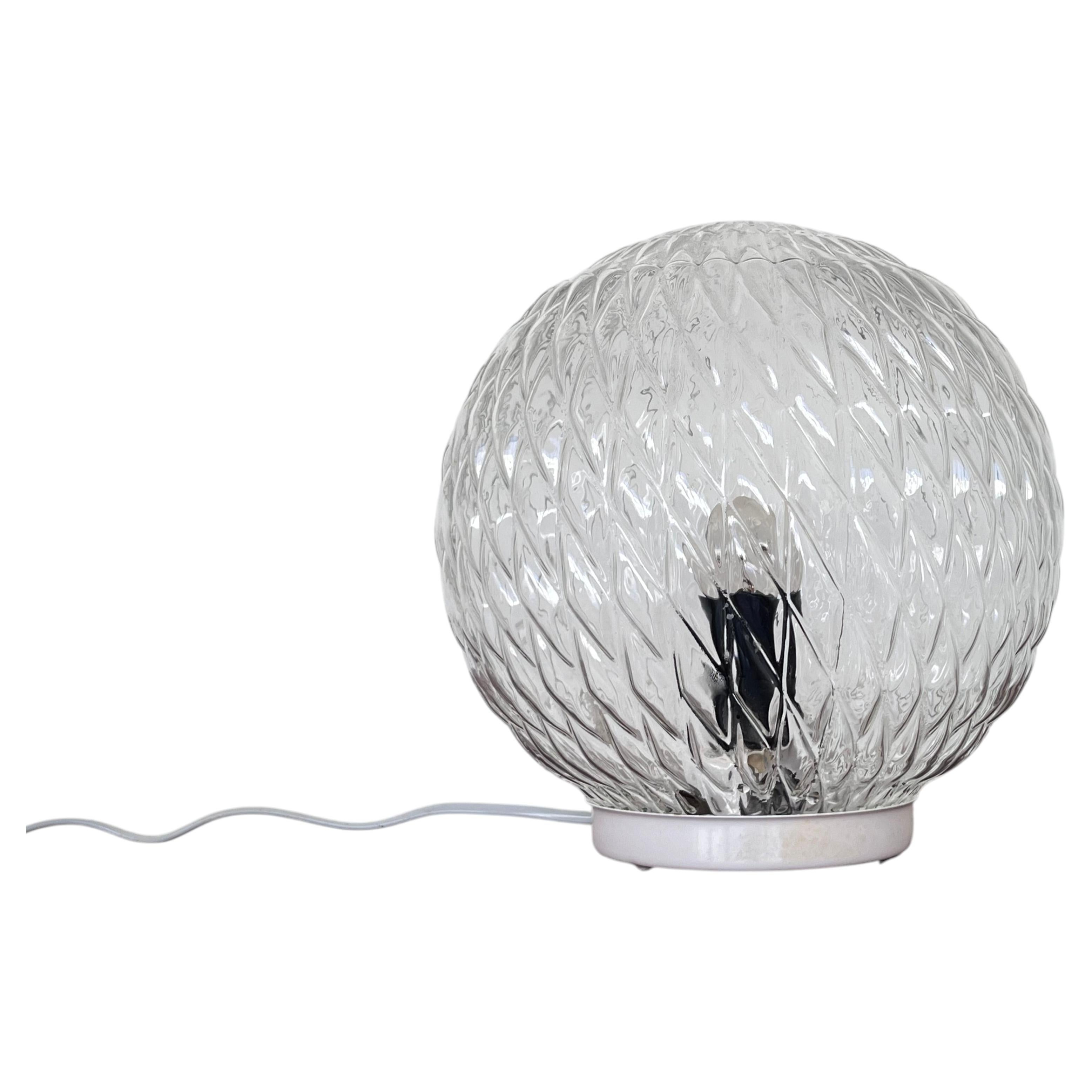 Lampada da tavolo di design in vetro di metà secolo, anni '80 - Cecoslovacchia in vendita