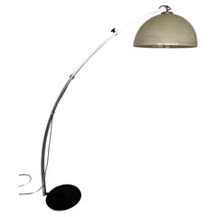 Design Midcentury Harvey Guzzini Style Adjustable Floor Arc Lamp, Around 1970