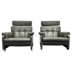 Sillones de polipiel de diseño de mediados de siglo de Arch, Spicka, hacia la década de 1970