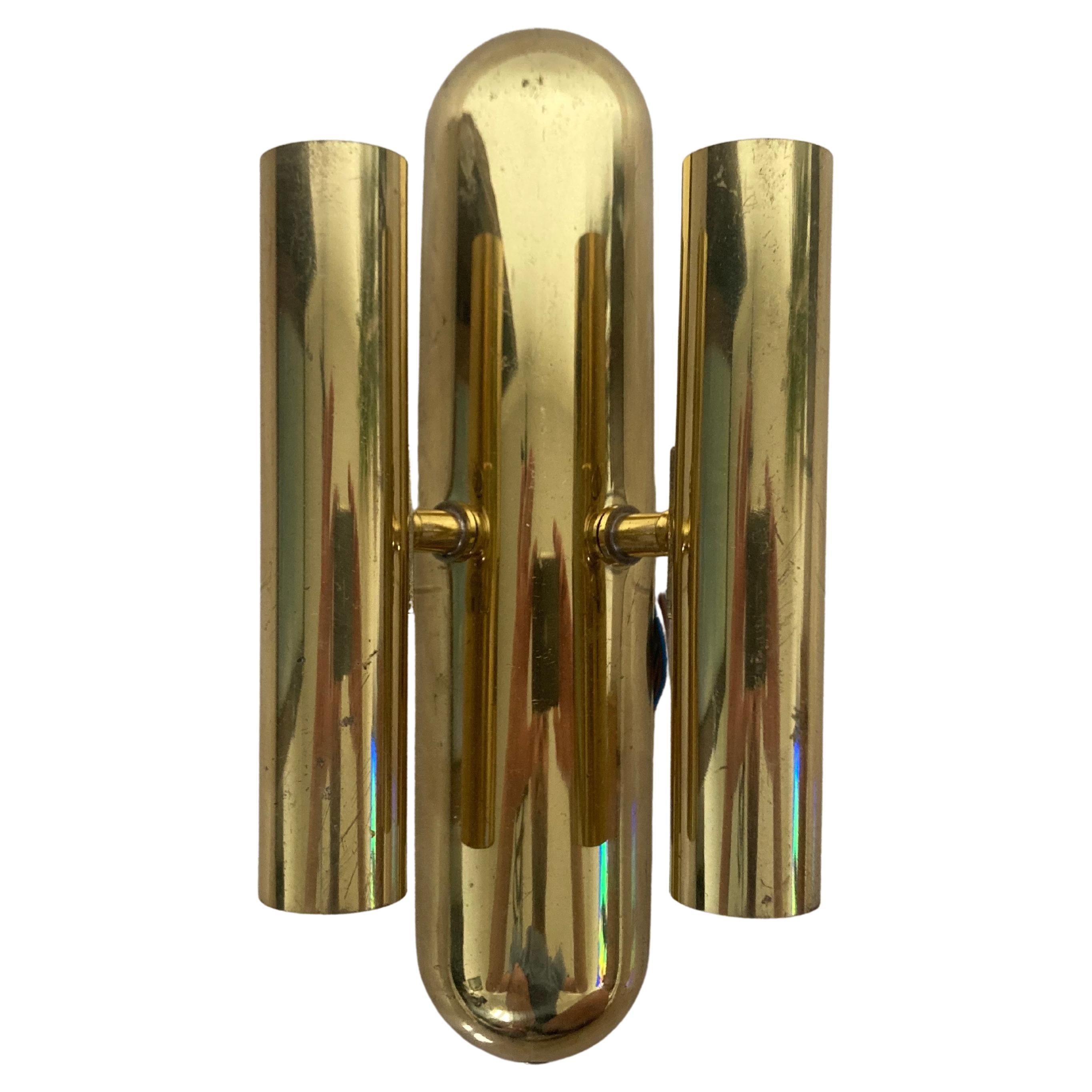 Design Mid-Century Wall Brass Wall Lamp, Around 1970s For Sale