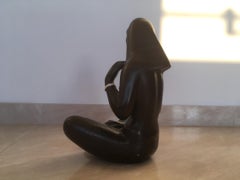 Design Midcentury Ceramic Sculpture "Lady" by Jitka Forejtova, 1960s