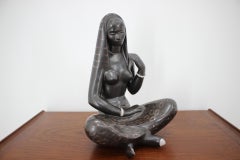 Design Midcentury Ceramic Sculpture "Lady" by Jitka Forejtova, 1960s