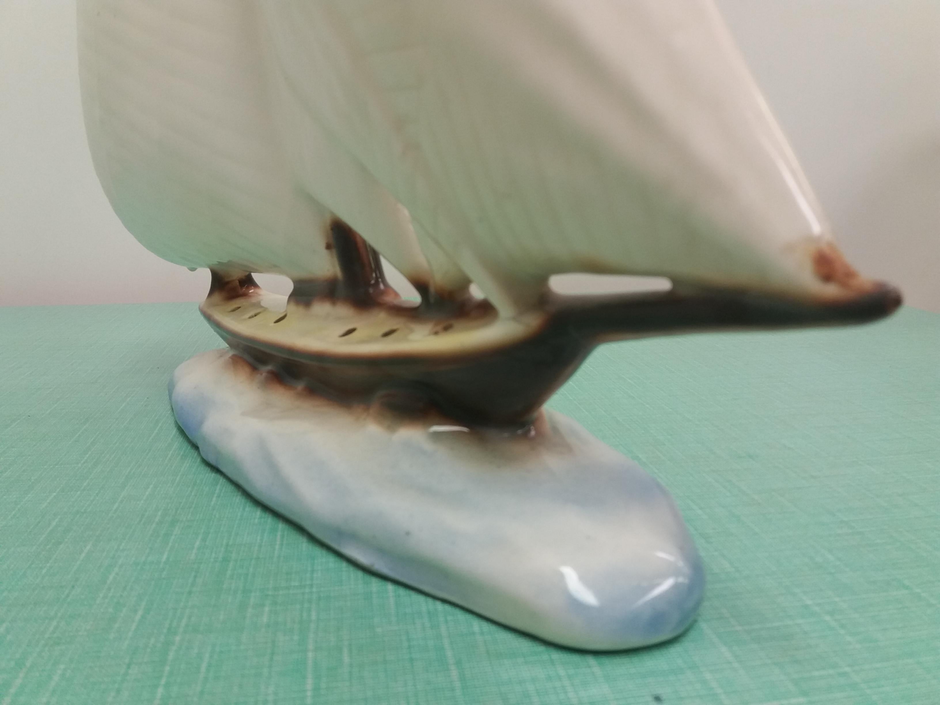 Design Model Ceramic Sailing Boat, 1935 For Sale 3