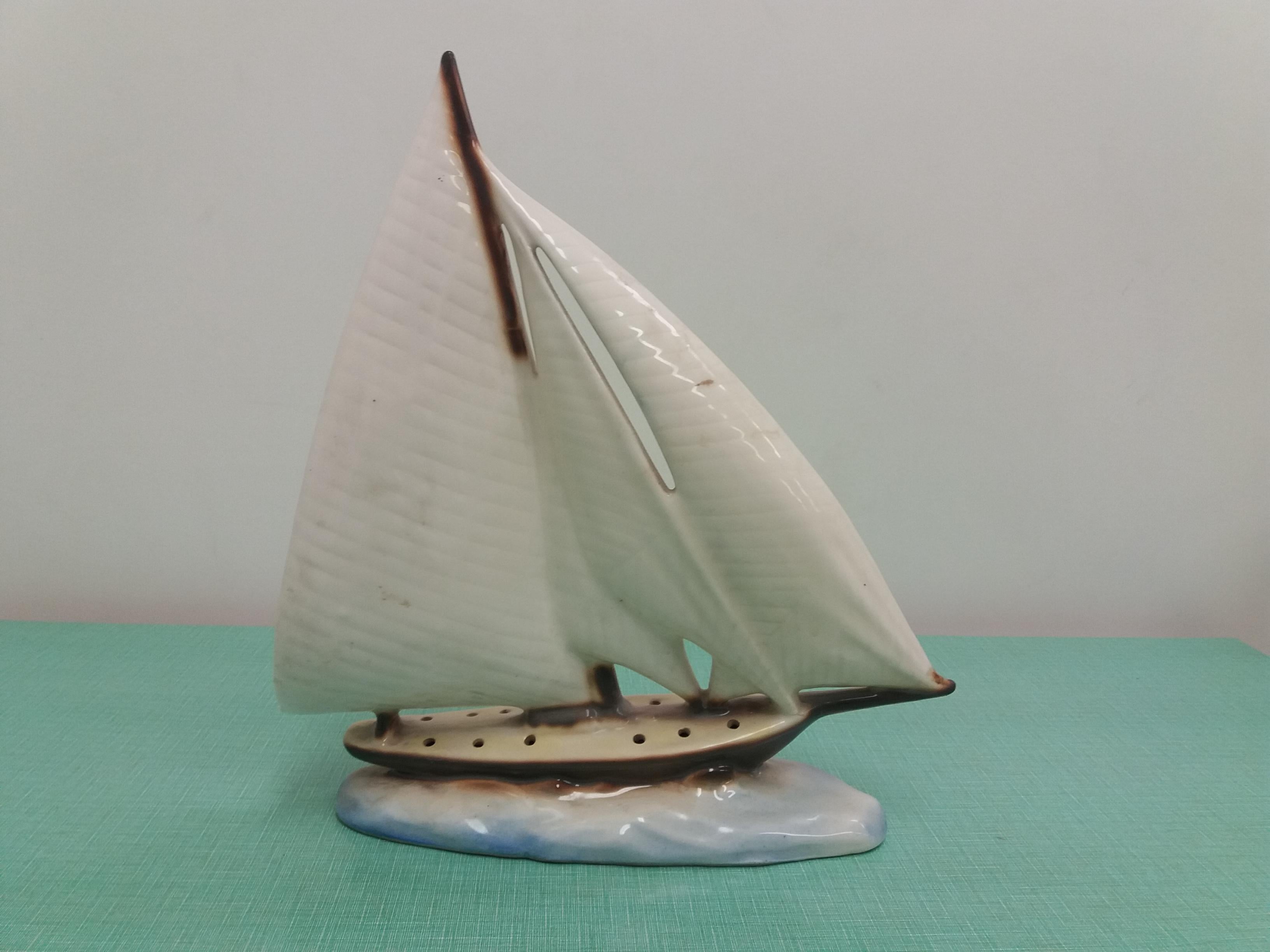 ceramic sailboat