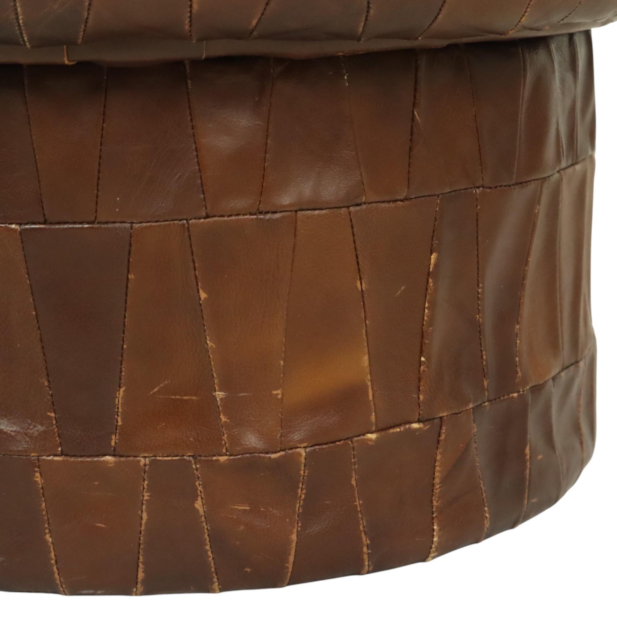 Design Mushroom Ottoman Storage Space De Sede Brown Leather 57cm en vente 4