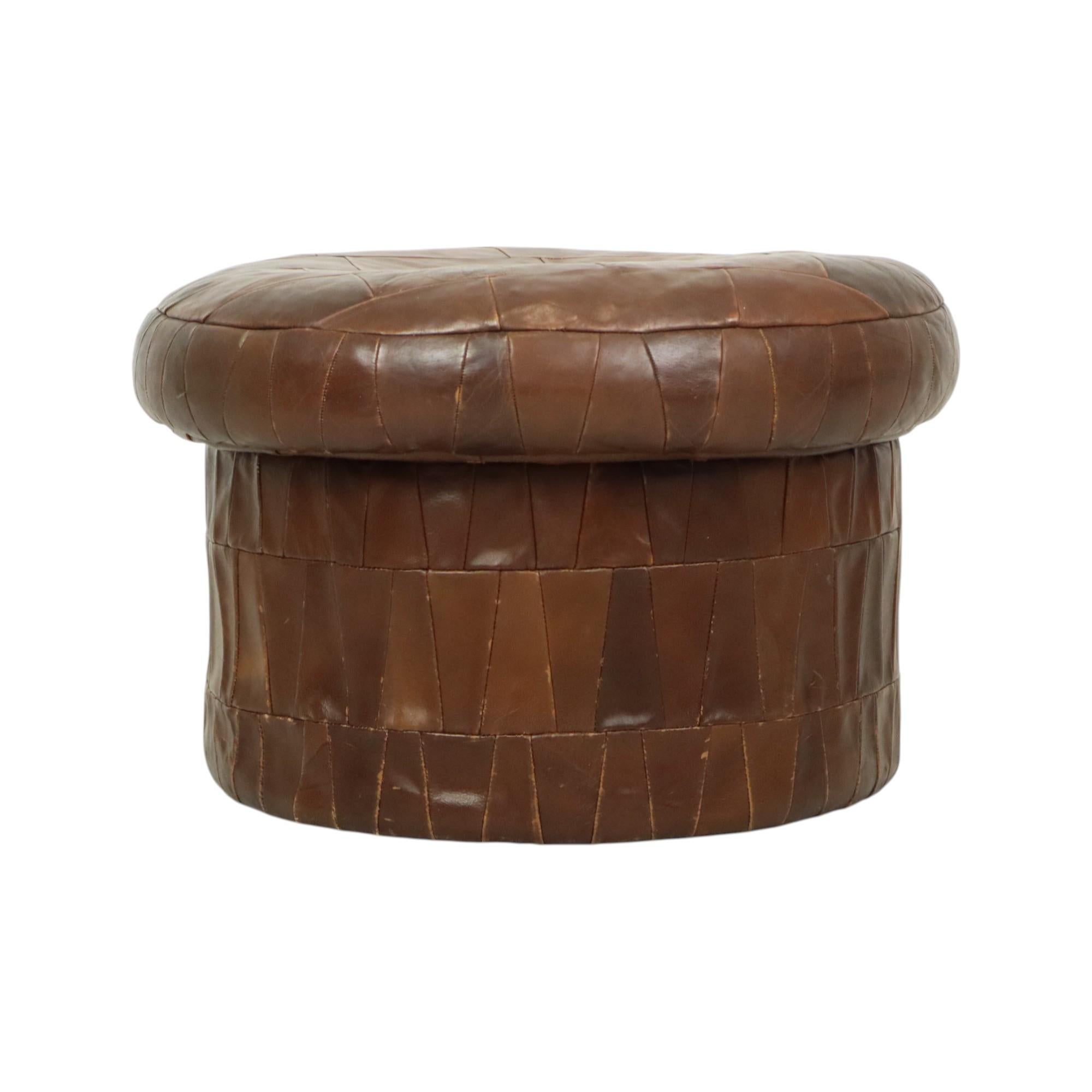 Design Mushroom Ottoman Storage Space De Sede Brown Leather 57cm en vente 6