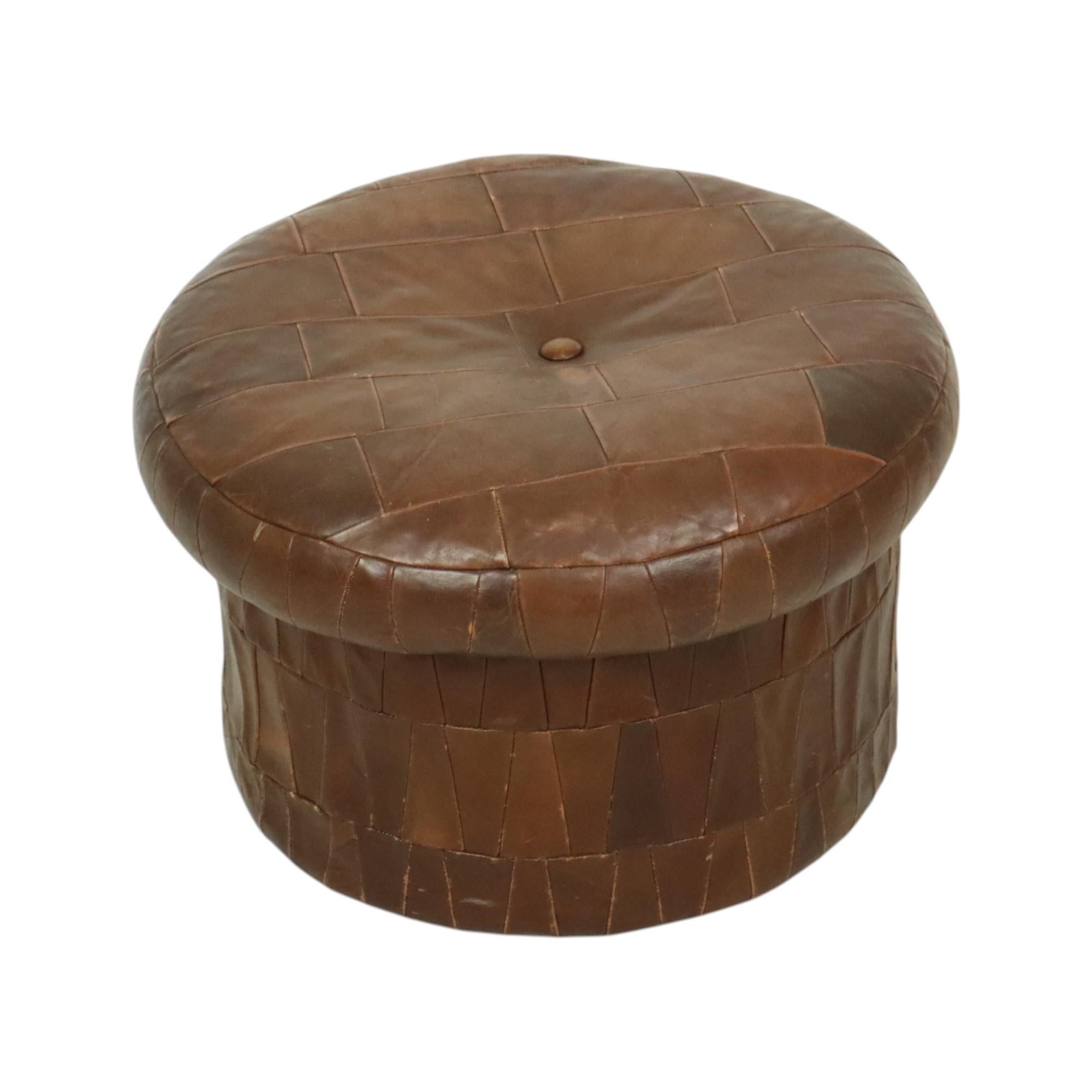Design Mushroom Ottoman Storage Space De Sede Brown Leather 57cm en vente 7