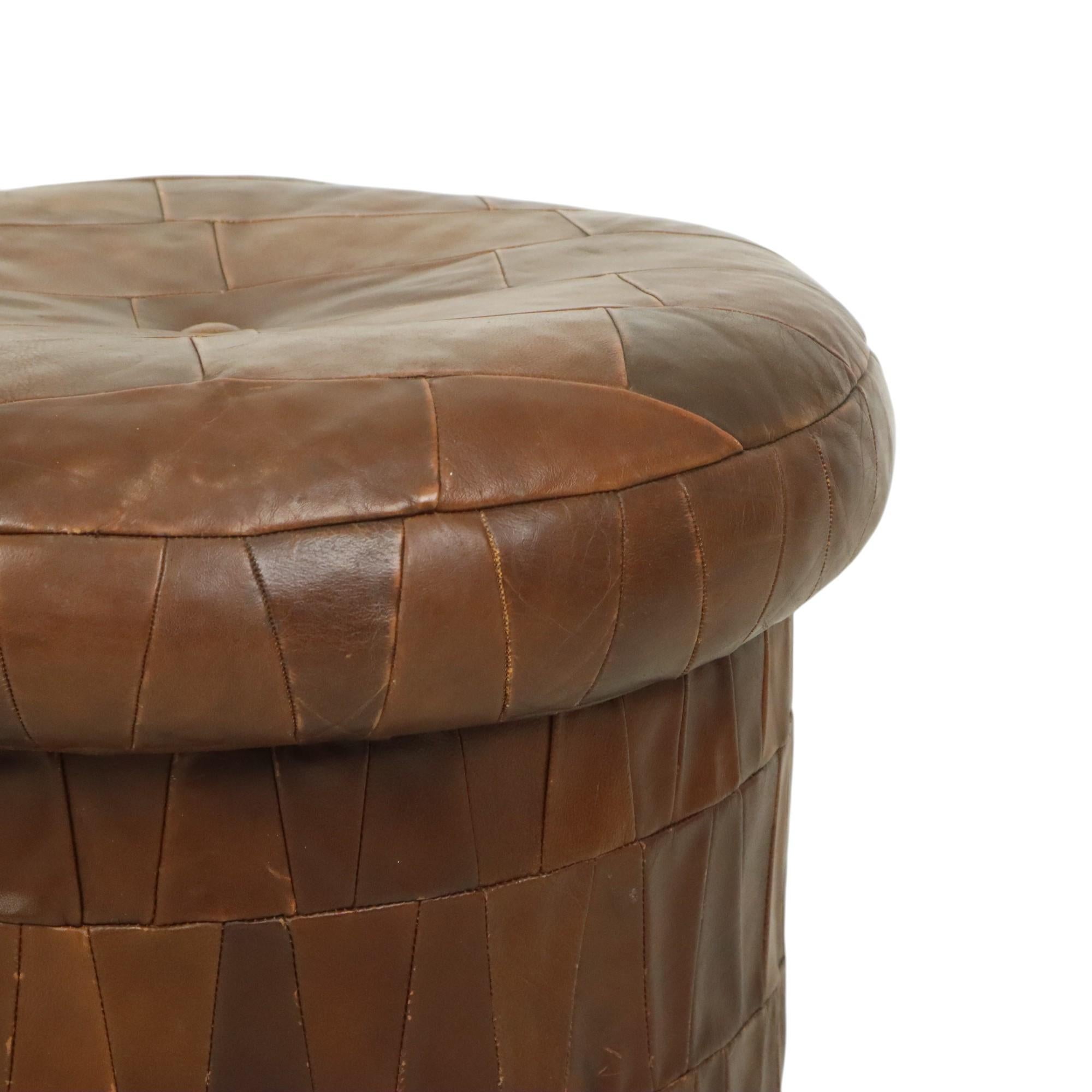 Design Mushroom Ottoman Storage Space De Sede Brown Leather 57cm en vente 8