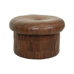 Design Mushroom Ottoman Storage Space De Sede Brown Leather 57cm