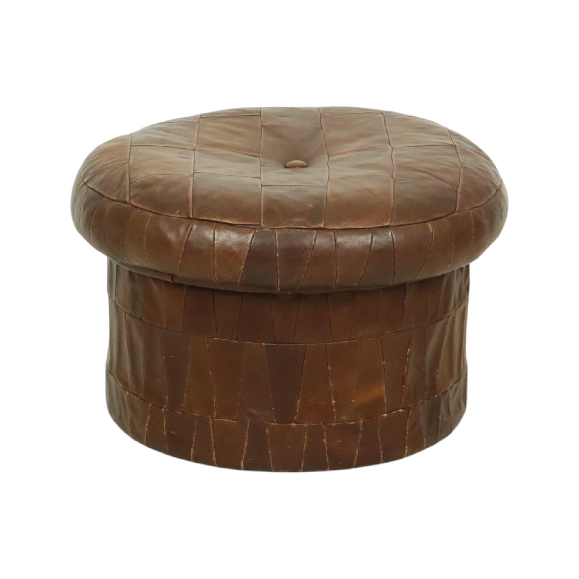 Design Mushroom Ottoman Storage Space De Sede Brown Leather 57cm en vente 2