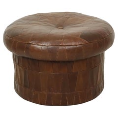 Design Mushroom Ottoman Storage Space De Sede Brown Leather 57cm