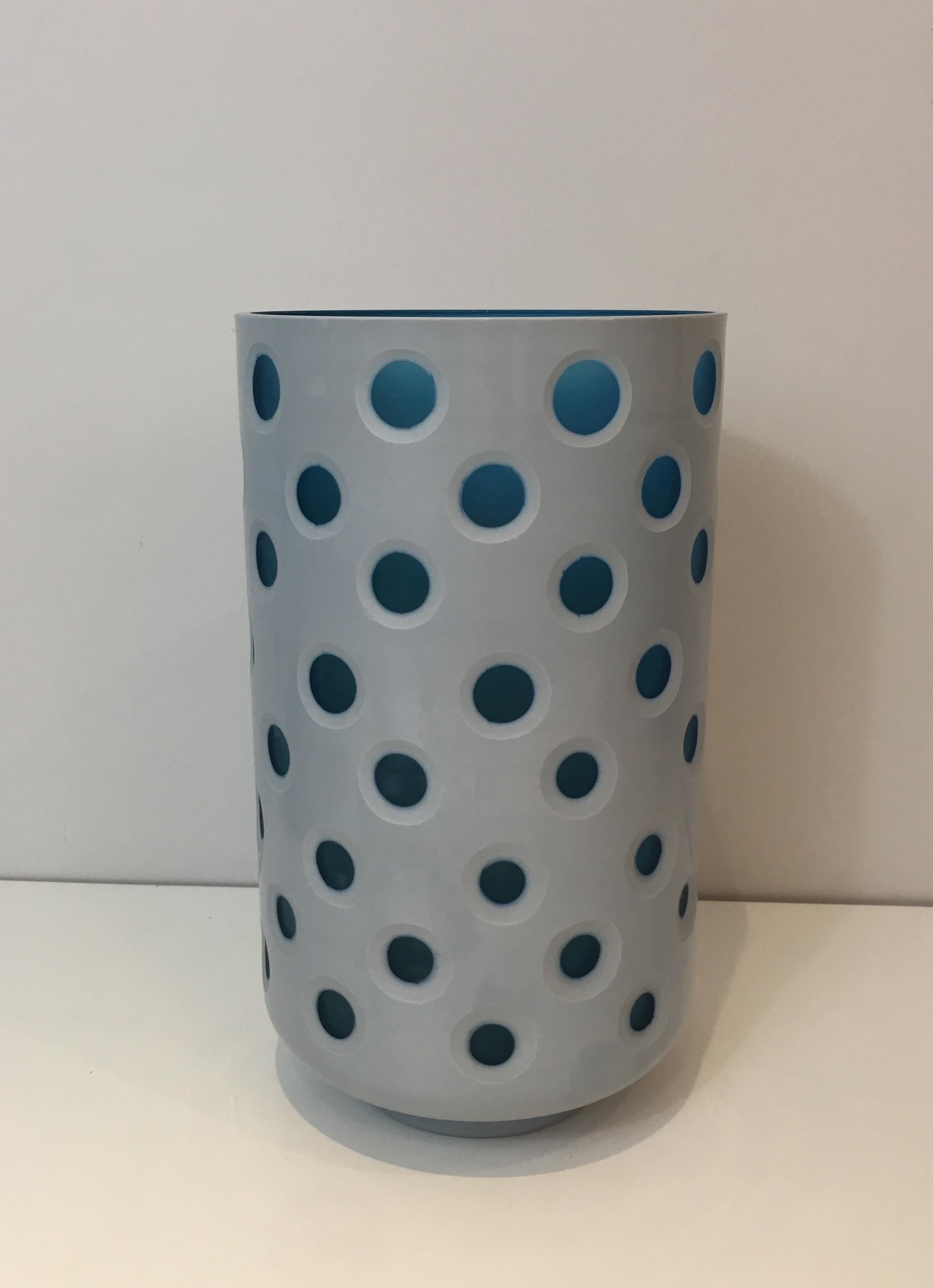 Design Overlay Glass Vase, Italy, circa 1970 For Sale 5