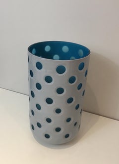 Design Overlay Glass Vase, Italy, circa 1970