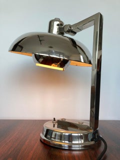 Design Rare Bauhaus Chrome Table Lamp, 1930s