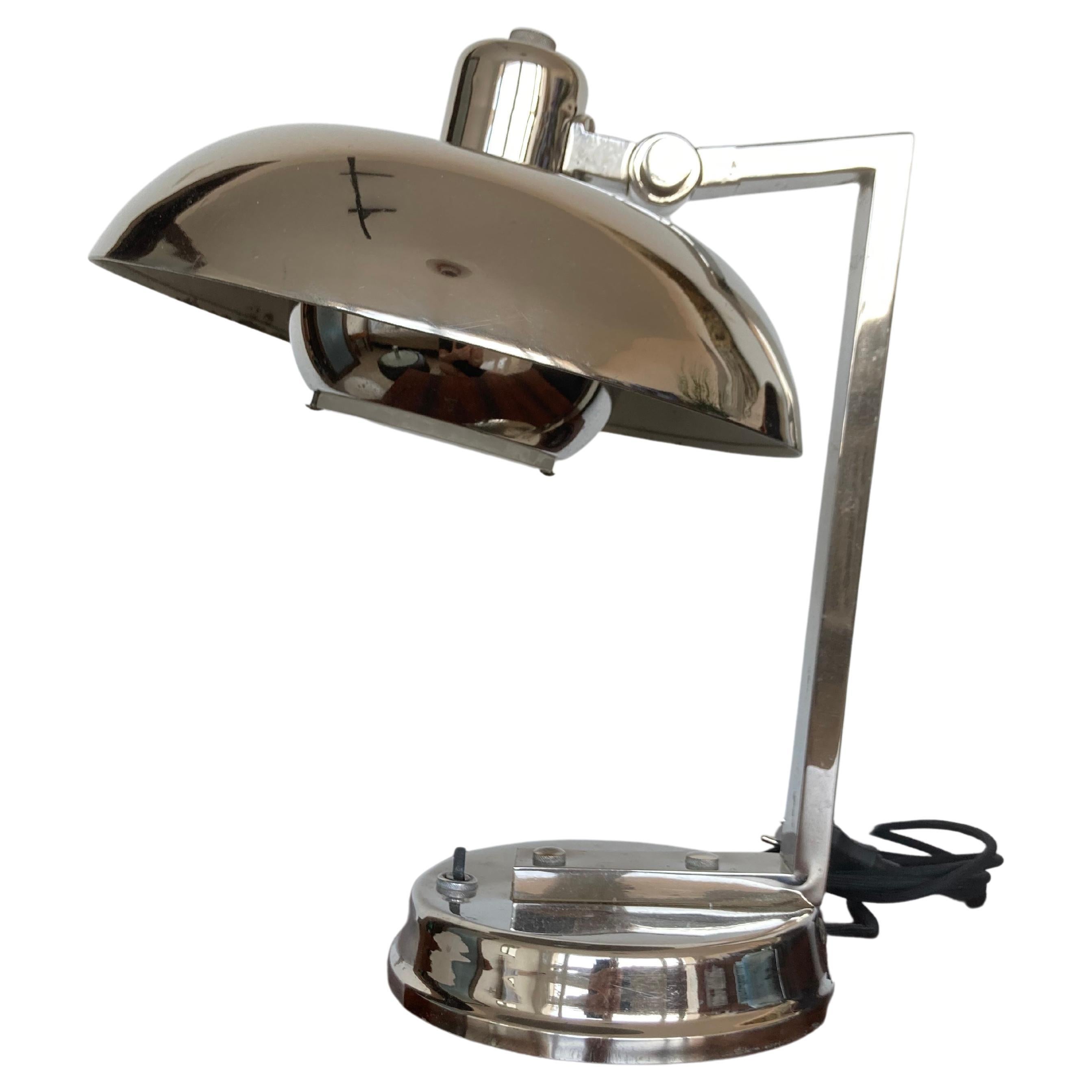 Design Rare Bauhaus Chrome Table Lamp, 1930s For Sale