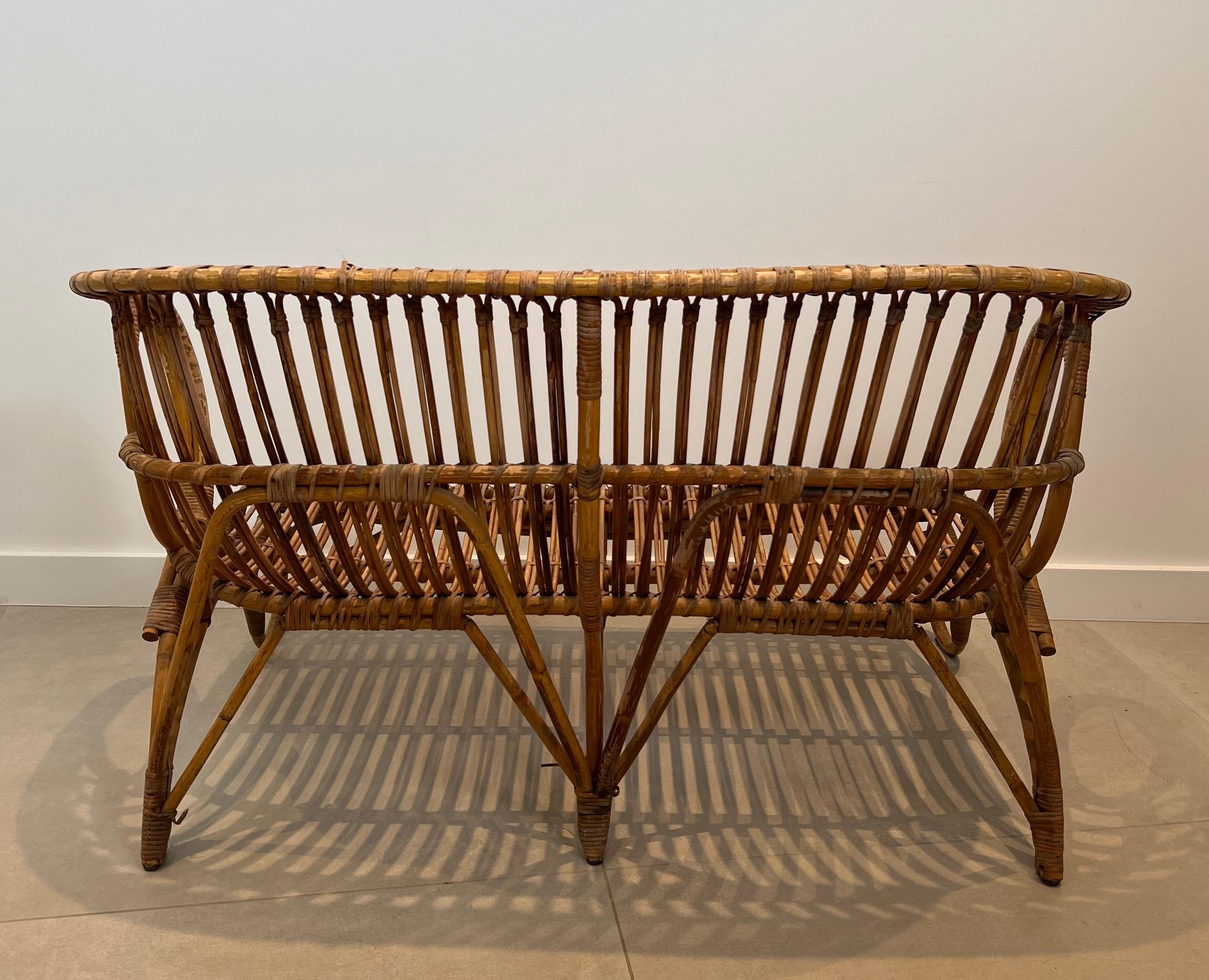 Divano in rattan di design in vendita 3