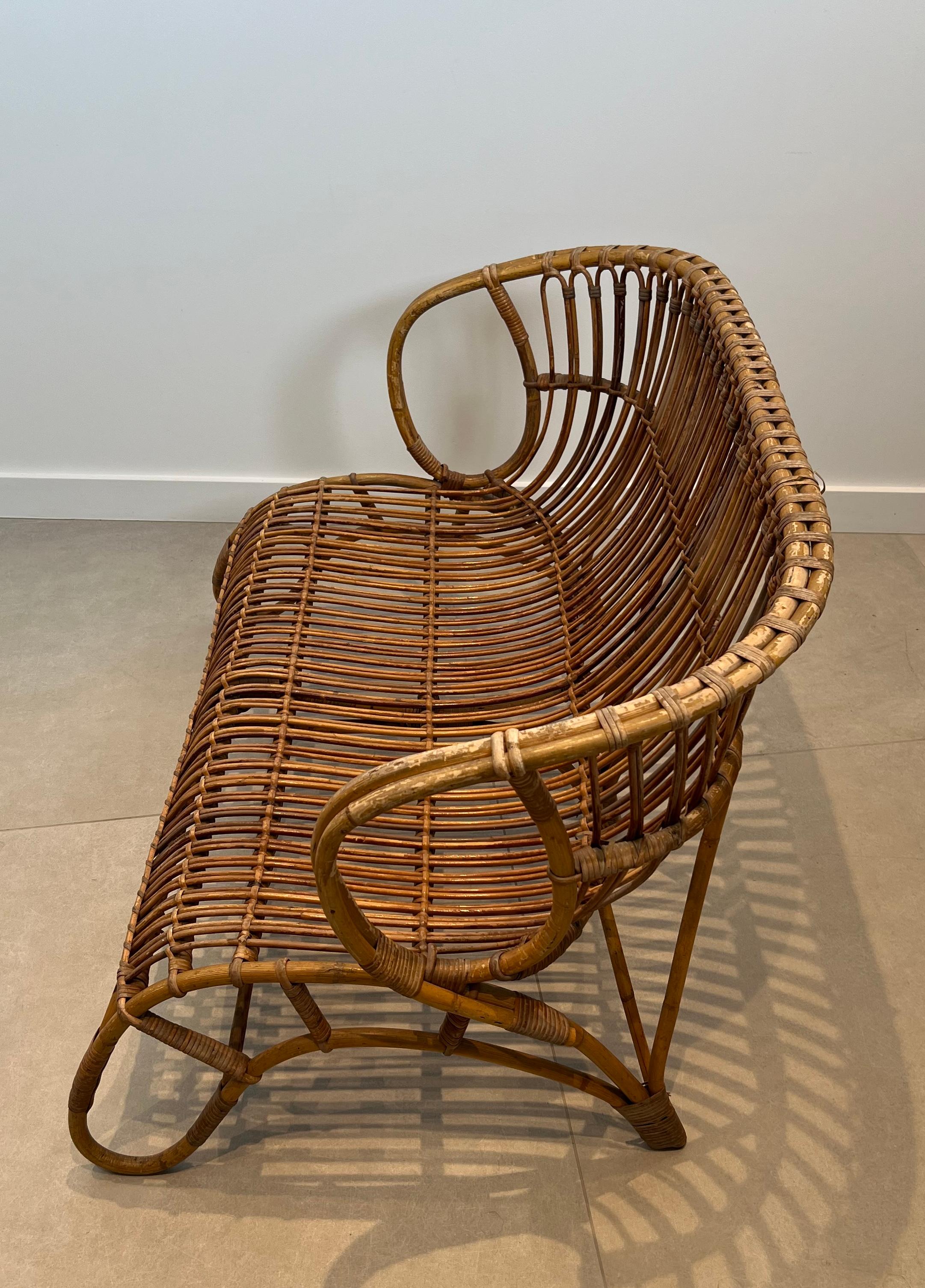 Divano in rattan di design in vendita 4