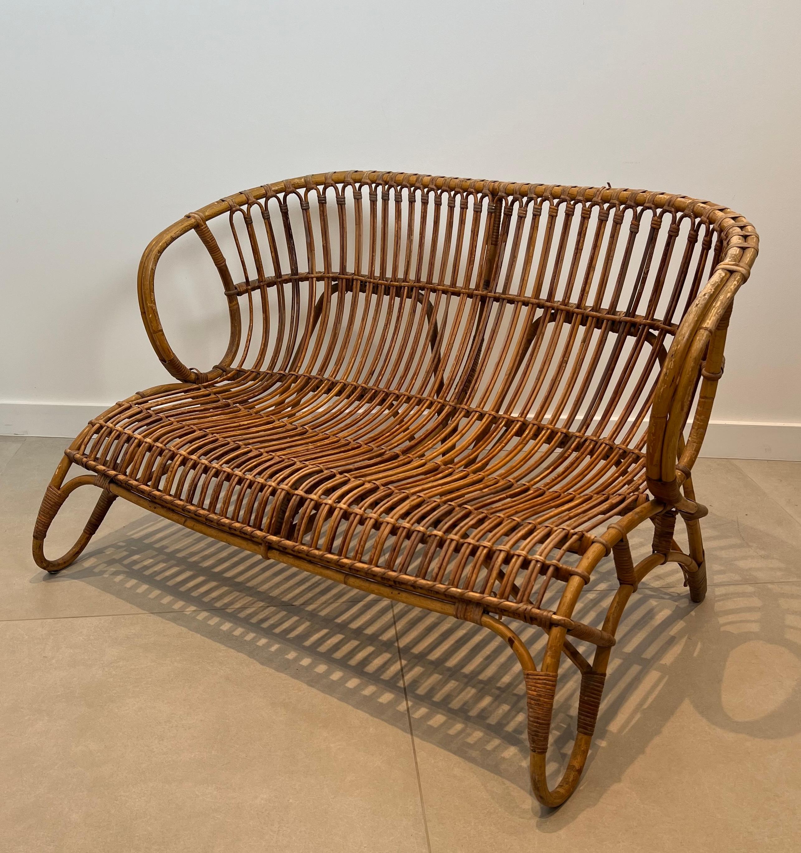Divano in rattan di design in vendita 5