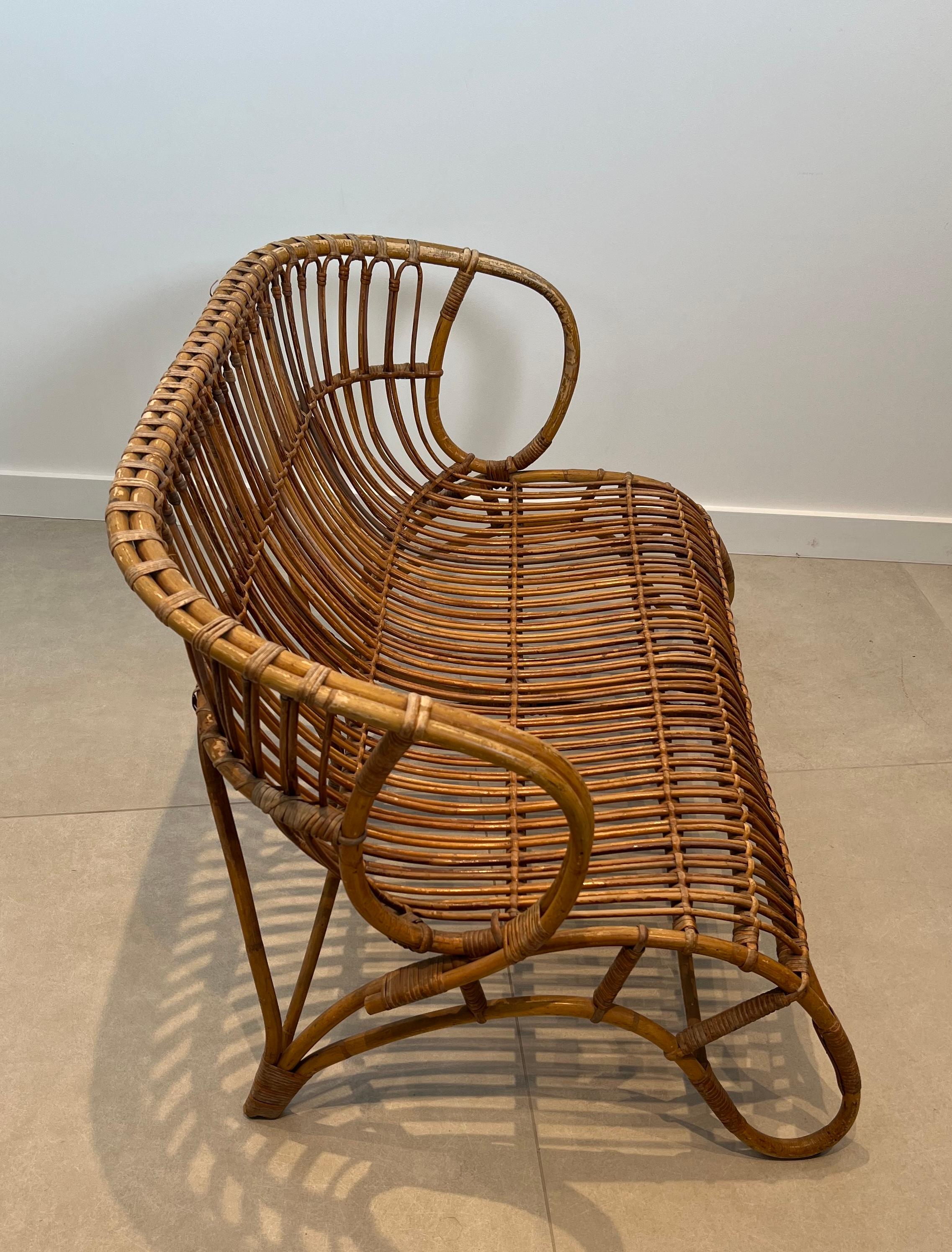 Divano in rattan di design in vendita 6