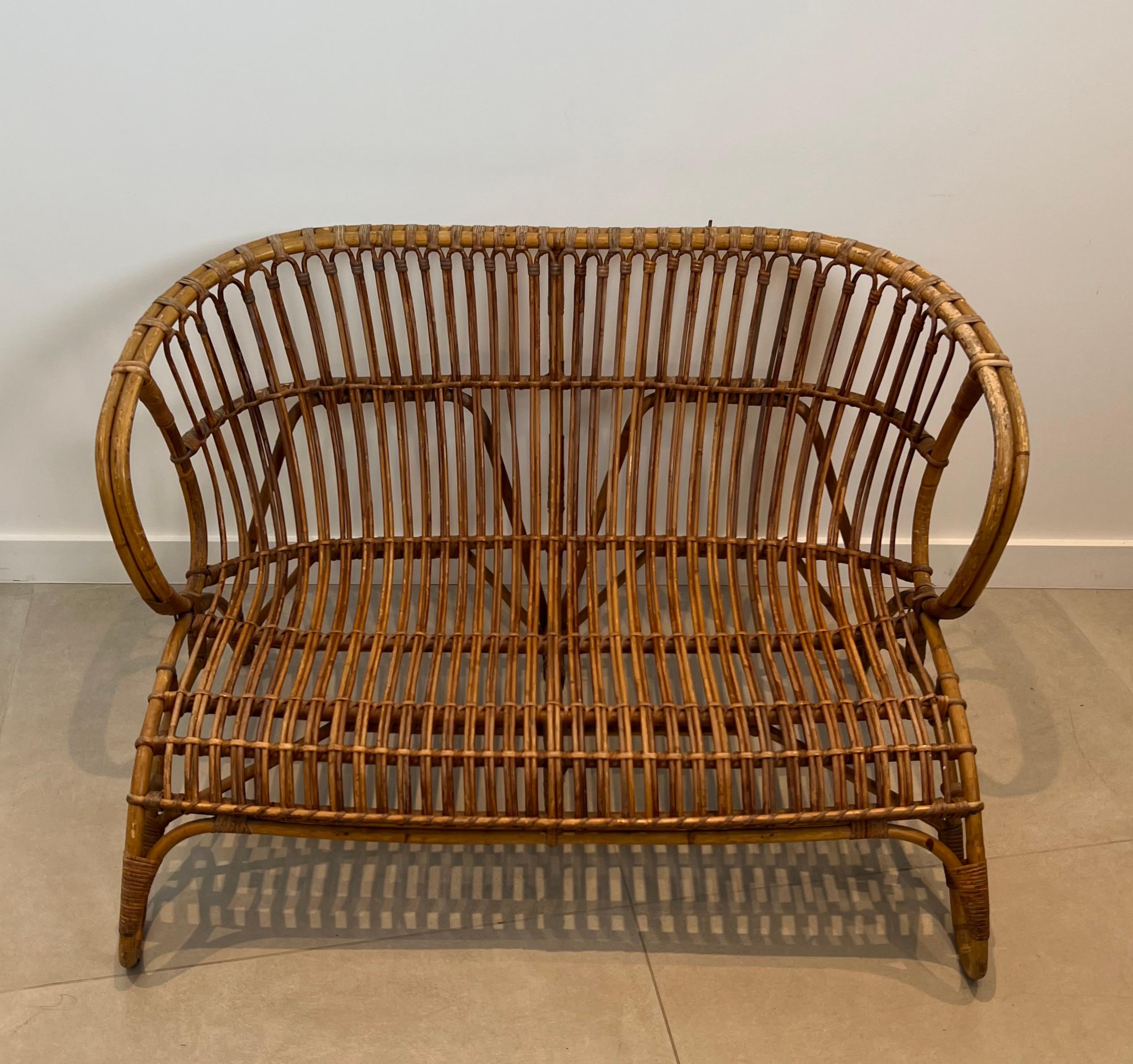 Divano in rattan di design in vendita 7
