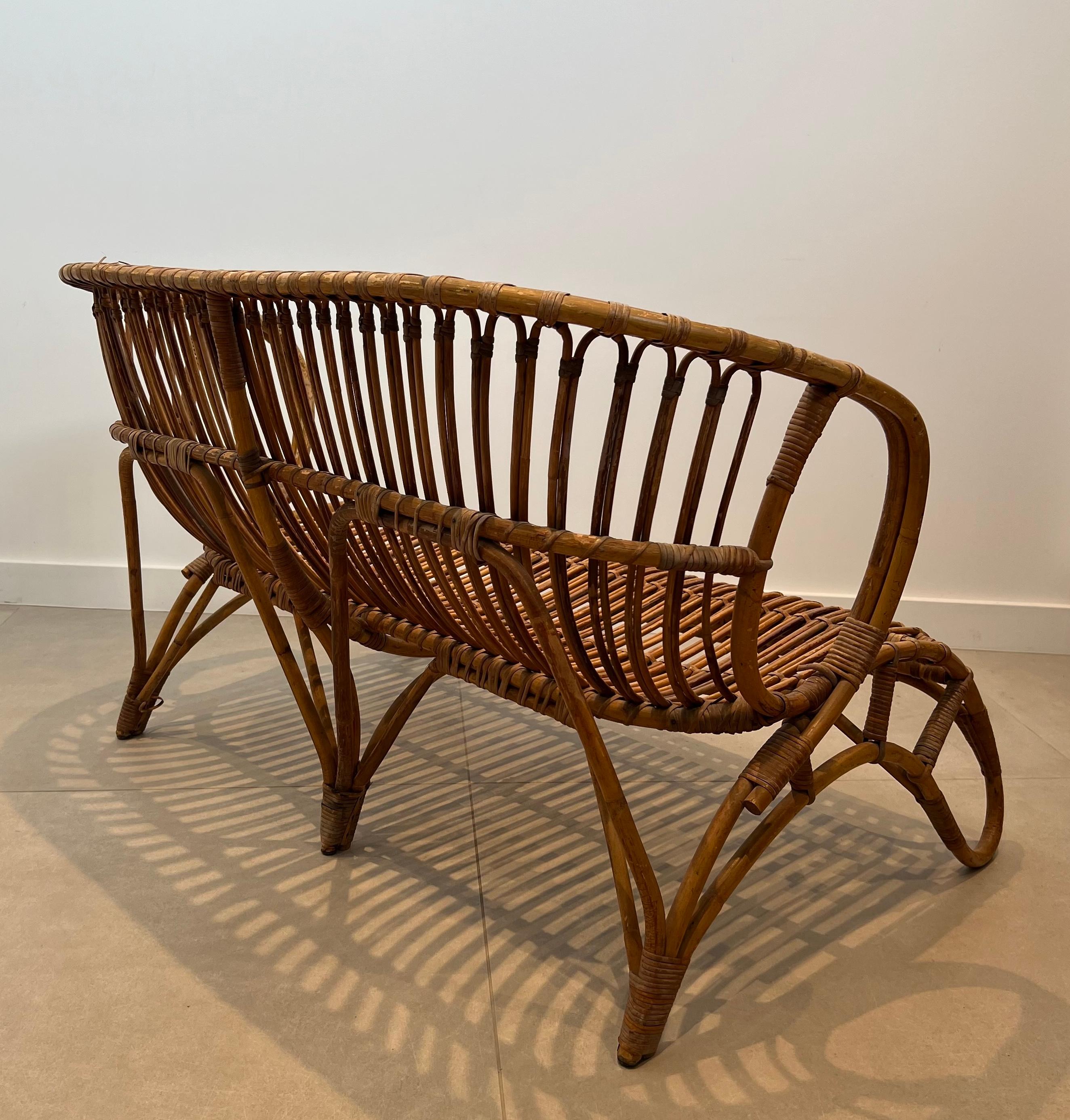 Divano in rattan di design in vendita 8