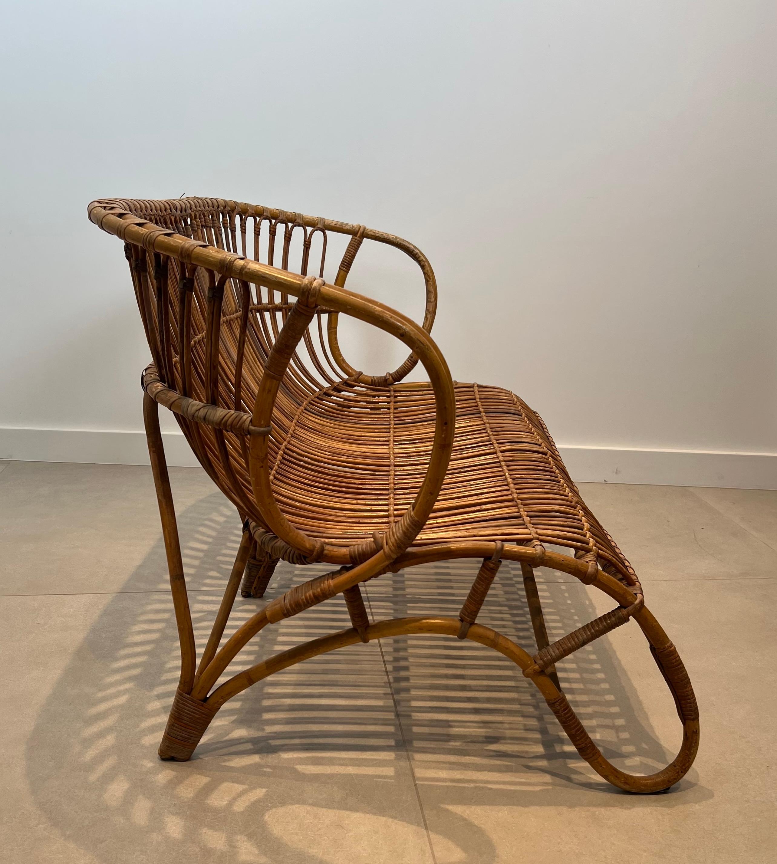 Divano in rattan di design In condizioni buone in vendita a Marcq-en-Barœul, Hauts-de-France