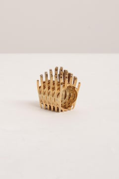 Design ring made of gold-plated silver from the 1970s