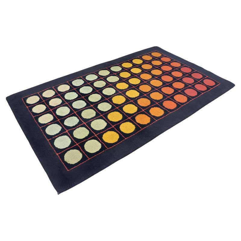 Verner Panton 'Luna' Rug 120cm in Dark Green by Verpan For Sale at 1stDibs