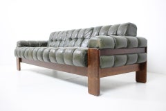 Design Scandinavian Leather Sofa by Kaluste Yhtymä, Finland, 1970s