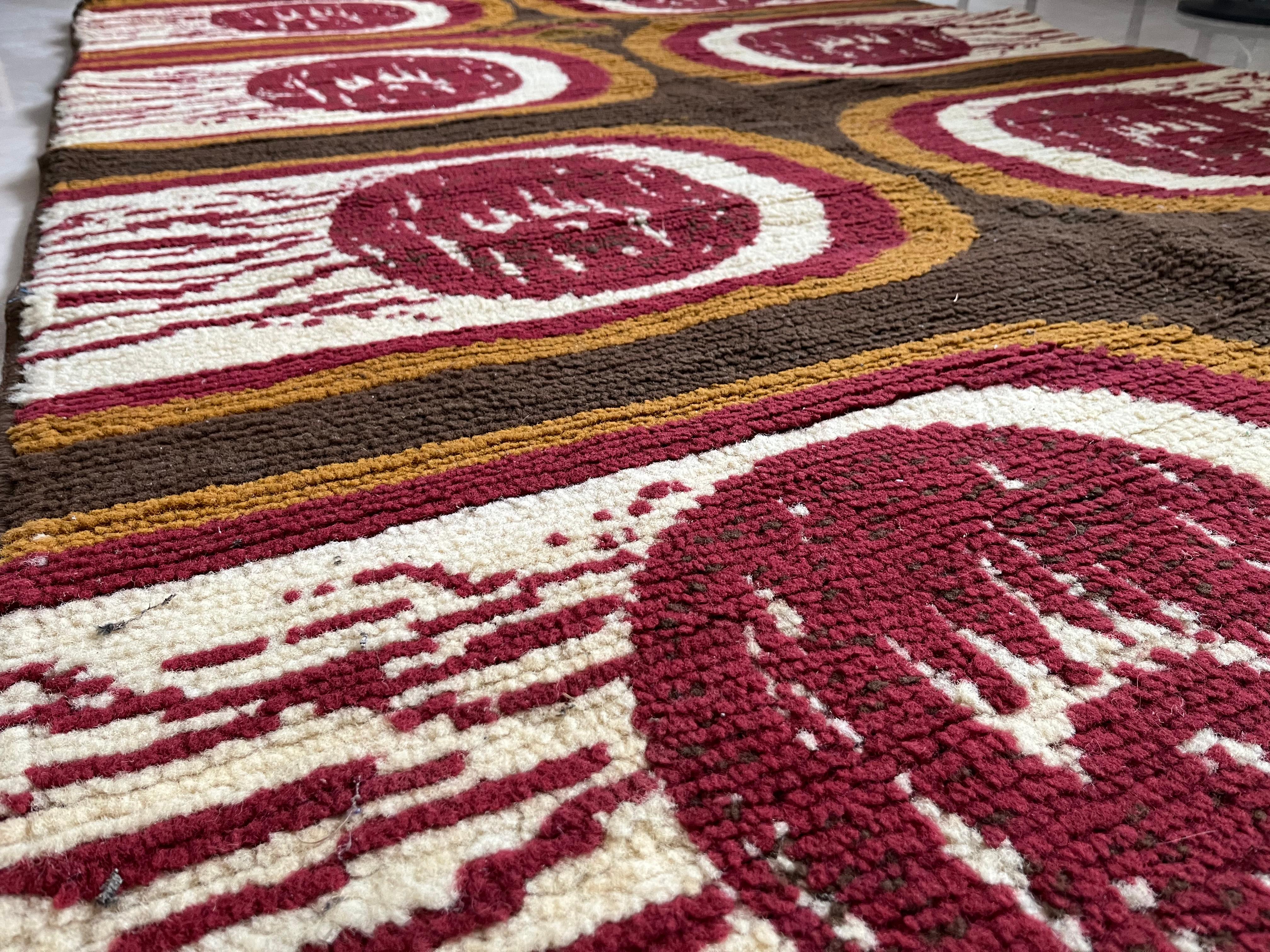 Synthetic Design Scandinavian Vegan Friendly Carpet / Rug in EGE RYA Style, Around 1970s For Sale