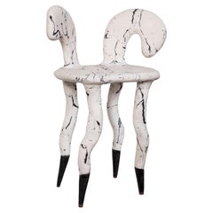  Sculptural design Chair, Hand Crafted in stucco marmo, One of a Kind