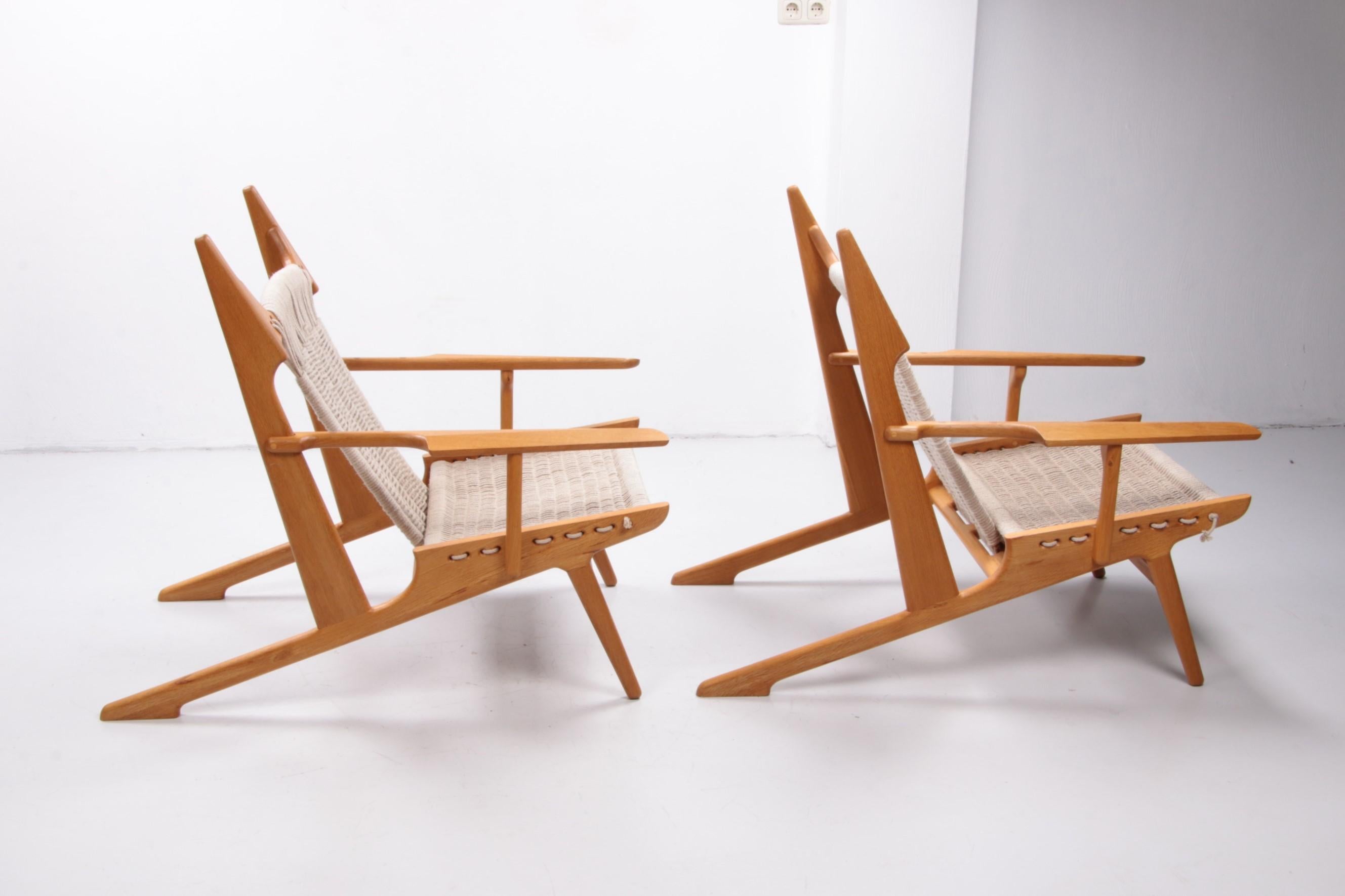 Late 20th Century Design Set Lounge Chairs Design and Handmade by Martin Godsk 1990 Denmark For Sale