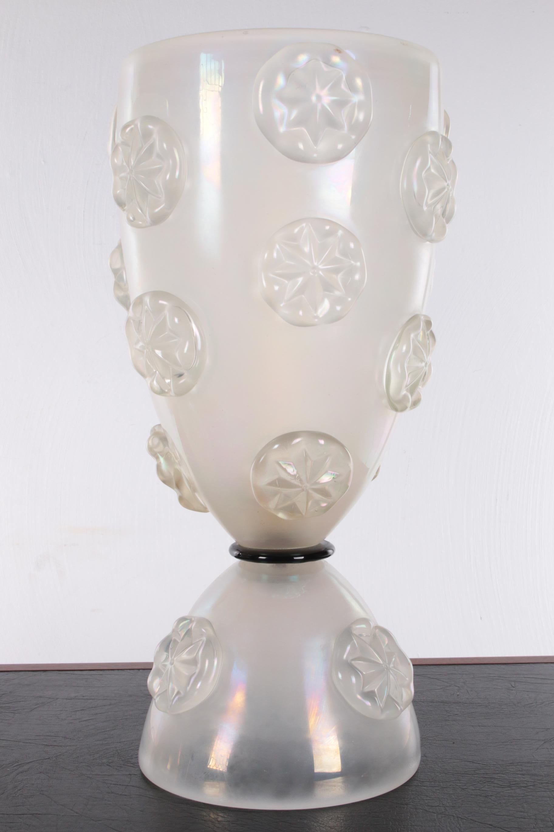 Milieu du XXe siècle Ensemble de lampes de bureau design en verre de Murano soufflé par Barovier & Toso, années 1950 en vente