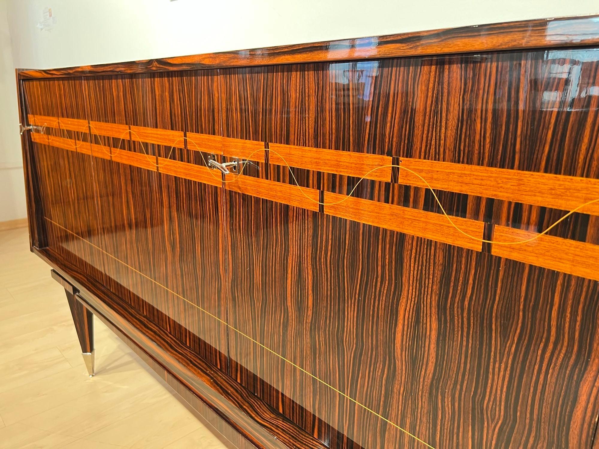 Design Sideboard, Macassar Ebony, Maple, NF Ameublement, France circa 1960 2