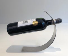 Design Silver Plated Bottle Holder, French, Marked and Numbered, Circa 1970