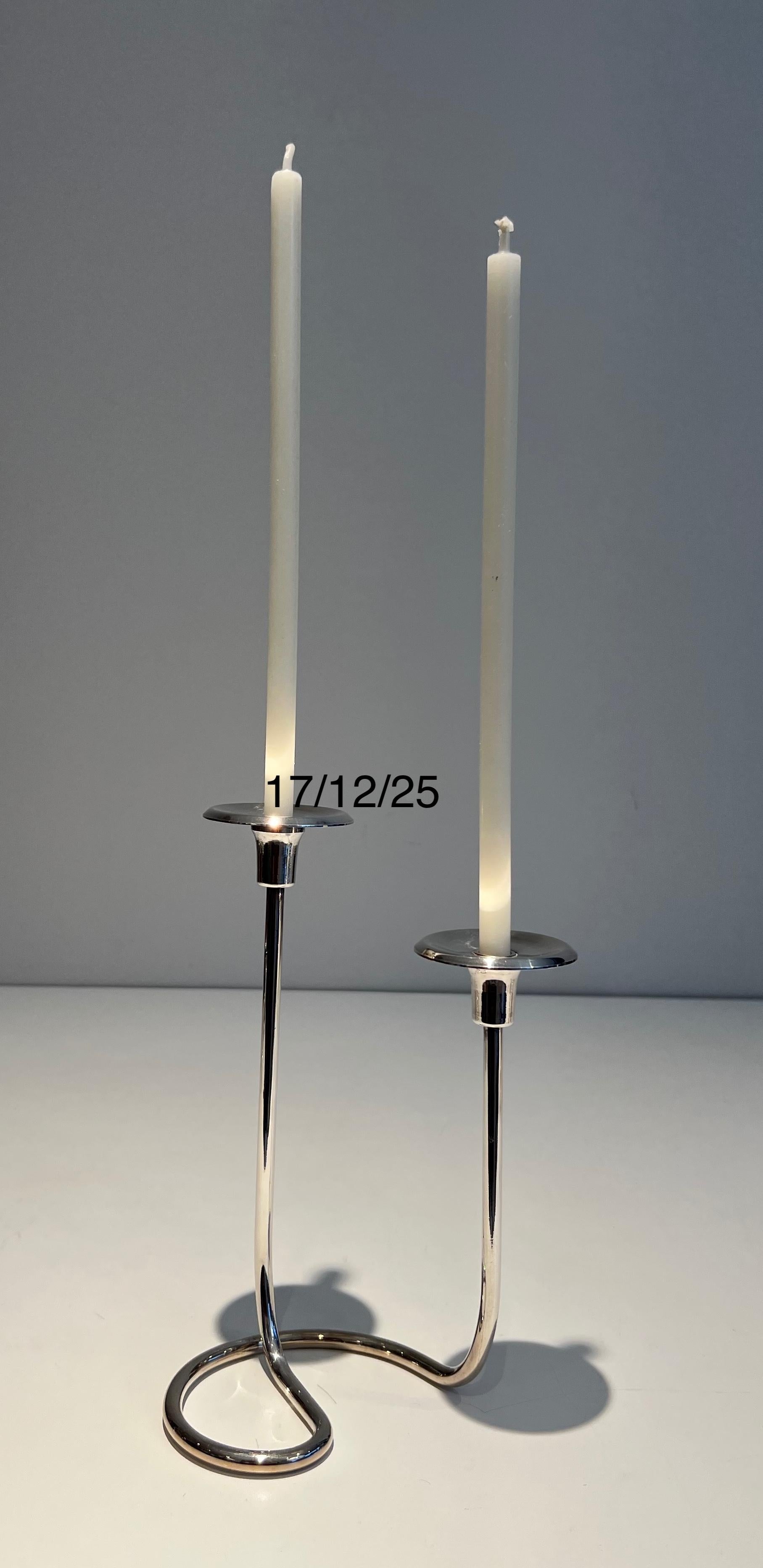 Chandelier en métal argenté Design/One en vente 5