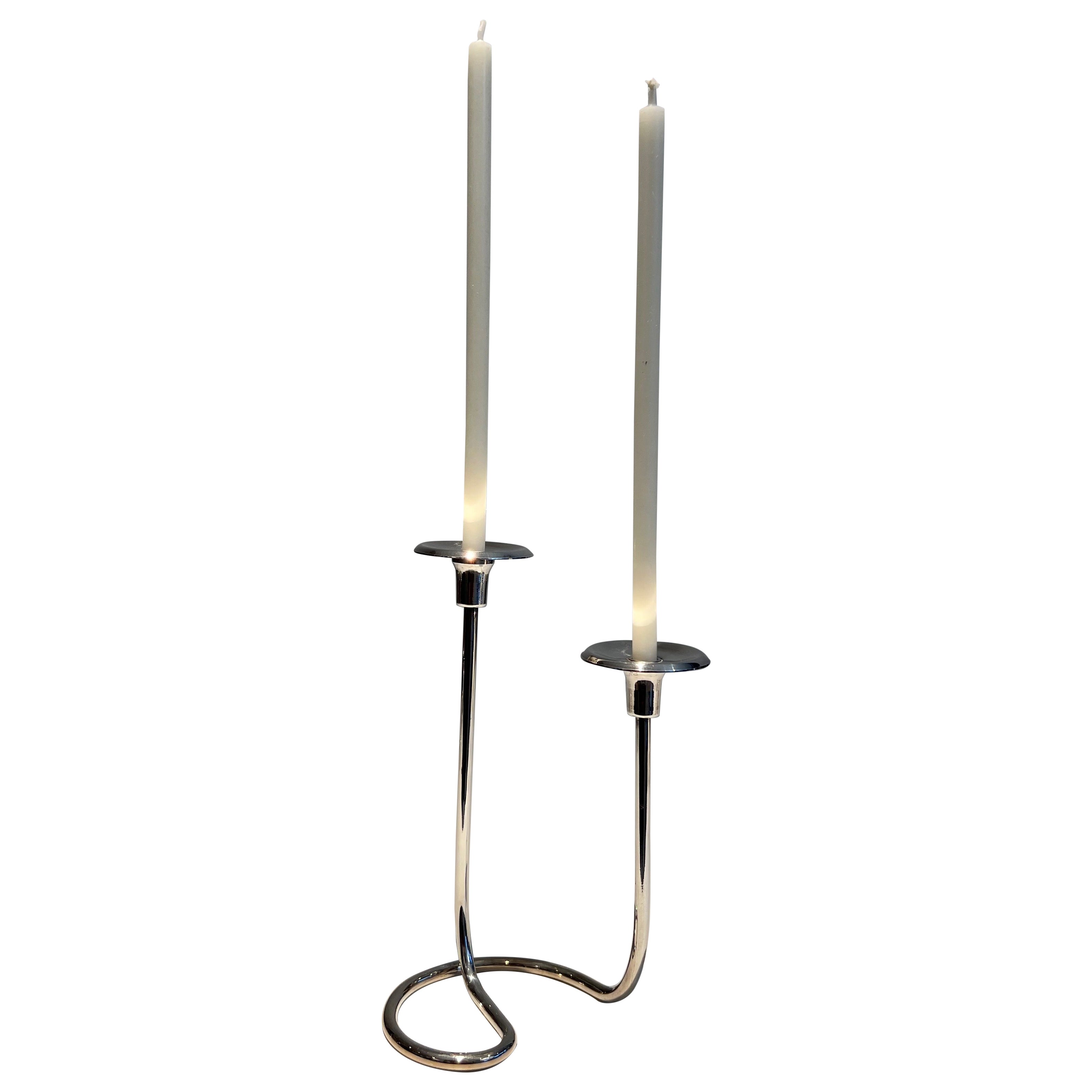 Chandelier en métal argenté Design/One en vente