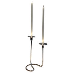 Chandelier en métal argenté Design/One